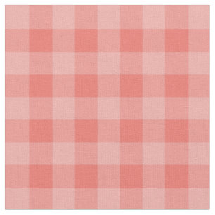 Chique Koraal Gingham Streeppatroon Stof