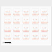 Chique koraal ombre chevrons vierkante sticker (Vel)