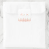 Chique koraal ombre chevrons vierkante sticker (Tas)