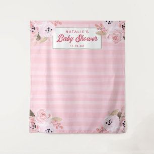 Chique Koraal Roze Bloem Fotografie Achtergrond Wandkleed