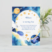 Chique kosmische digitale verjaardag kaart (Staand voorkant)