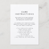 Chique Kraft Business Product Care Instructies Informatiekaartje (Voorkant)