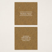 Chique kraft kurk hout display kaarten vierkante visitekaartjes (Voorkant /achterkant)