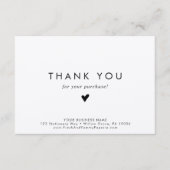 Chique Kraft papier voor kleine bedrijven dank u b Informatiekaartje (Voorkant)