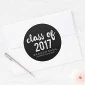 Chique krijt | Klasse van 2017 Afstuderen Ronde Sticker (Envelop)