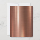 Chique kroon bruin metallic quinceañera kaart (Achterkant)