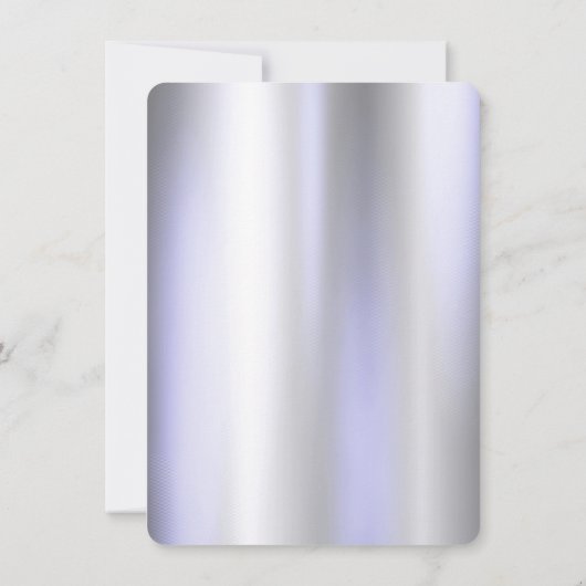 Chique Kroon Violet Metallic Quinceañera Kaart (Achterkant)