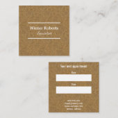 Chique kurkhout afsprakenkaartje (Voorkant / Achterkant)
