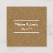 Chique kurkhout afsprakenkaartje (Voorkant)