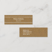 Chique kurkhout mini visitekaartje (Voorkant / Achterkant)