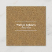 Chique kurkhout vierkante visitekaartje (Voorkant)
