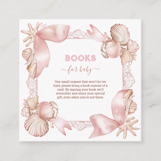 Chique kust Pearl Boeken voor Baby Informatiekaartje (Voorkant)