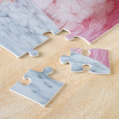Chique Labradoodles in een roze lounge Legpuzzel (Zijkant)