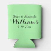 Chique Land Groen Meneer Mevrouw Huwelijksgunst Blikjeskoeler (Achterkant)