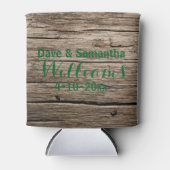 Chique land hout Mr. Mrs. bruiloft gunst Blikjeskoeler (Voorkant)