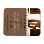 Chique land kant foto Save the date magneet (Horizontaal)