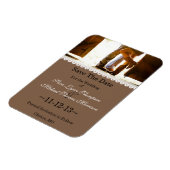 Chique land kant foto Save the date magneet (Linkerzijde)