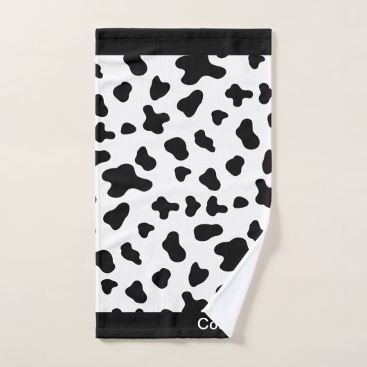 Chique Land Zwart-wit Koe Patroon Bad Handdoek (Handdoek)
