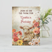 Chique landelijke boerderij feestthema kaart (Staand voorkant)