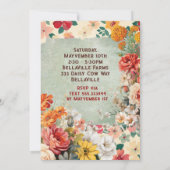 Chique landelijke boerderij feestthema kaart (Achterkant)