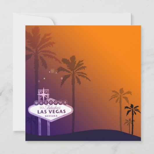 Chique Las Vegas Bachelorette Party uitnodiging (Achterkant)