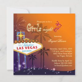 Chique Las Vegas Bachelorette Party uitnodiging