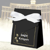 Chique Las Vegas Casino Zwart Goud Wit Bruiloft Bedankdoosjes