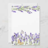 Chique Lavander Vlinders Botanisch Bedankkaart (Achterkant)