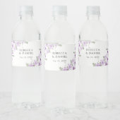 Chique lavendel bruiloft water fles label waterfles etiket (Flessen)
