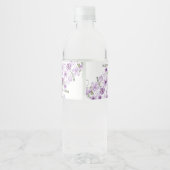 Chique lavendel bruiloft water fles label waterfles etiket (Achterkant)