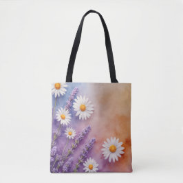 Chique Lavendel en Daisy Carryall Tote Bag