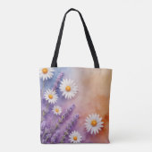 Chique Lavendel en Daisy Carryall Tote Bag (Achterkant)