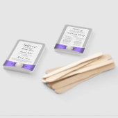 Chique lavendel & grijs parel lint bruiloft progra handwaaier (Niet-gemonteerd)