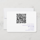 Chique lavendel liefde moderne Paarse bruiloft RSVP Kaartje (Achterkant)