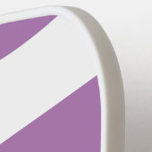 Chique lavendel Lila strepen gestreept gepersonali Pickleball Paddle (Links Detail)