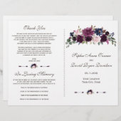 Chique Lavendel Marineblauw Bloem Bloei Programma (Voorkant / Achterkant)