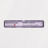 Chique Lavendel Paarse Folie Lip Gloss Glitterig Labels (Design 1)