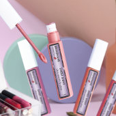 Chique Lavendel Paarse Folie Lip Gloss Glitterig Labels