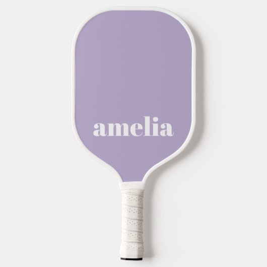 Chique Lavendel Paarse Monogram Pickleball Paddle (Achterkant)