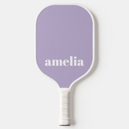 Chique Lavendel Paarse Monogram Pickleball Paddle (Voorkant)