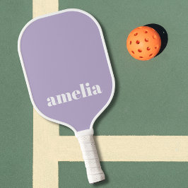 Chique Lavendel Paarse Monogram Pickleball Paddle