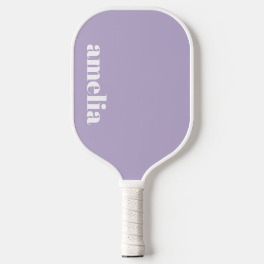 Chique Lavendel Paarse Monogram Pickleball Paddle (Voorkant)