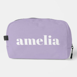 Chique Lavendel Paarse Monogram Toilettasje
