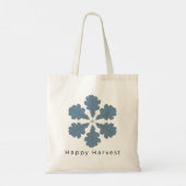 Chique Leiste Blauwe Pompoen THUIS Aangepaste Fami Tote Bag (Achterkant)