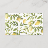 Chique Lemon verlaat Bruiloft RSVP Online Website Visitekaartje (Achterkant)