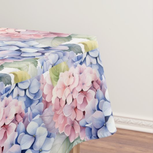 Chique lente kleuren hydrangea's tafelkleed (Voorbeeld)