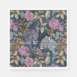 Chique Leopard floral Servet