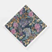 Chique Leopard floral Servet (Hoek)