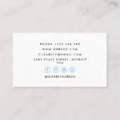 Chique Leopard Iridescent Holografisch Haar Salon Visitekaartje (Achterkant)