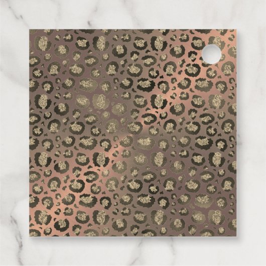 Chique Leopard Roos Fabulous 40th Birthday Custom Bedankjes Labels (Achterkant)